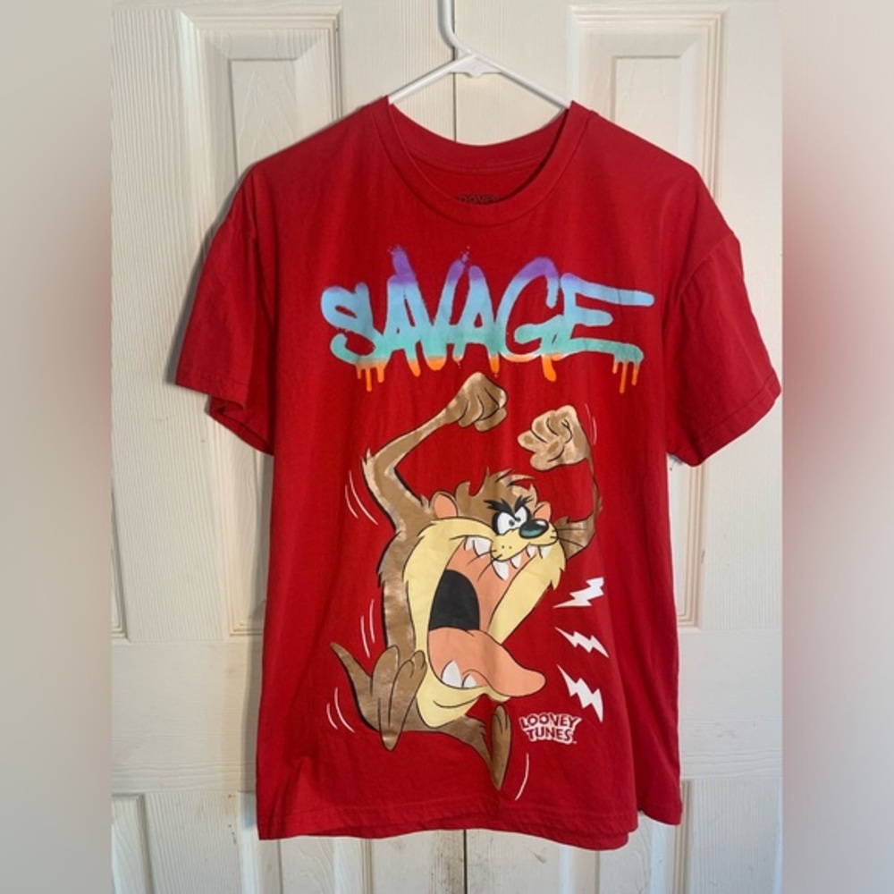 Looney Tunes Men's M Officially Licensed Taz Tasmanian Devil Savage Tee T-Shirt‎